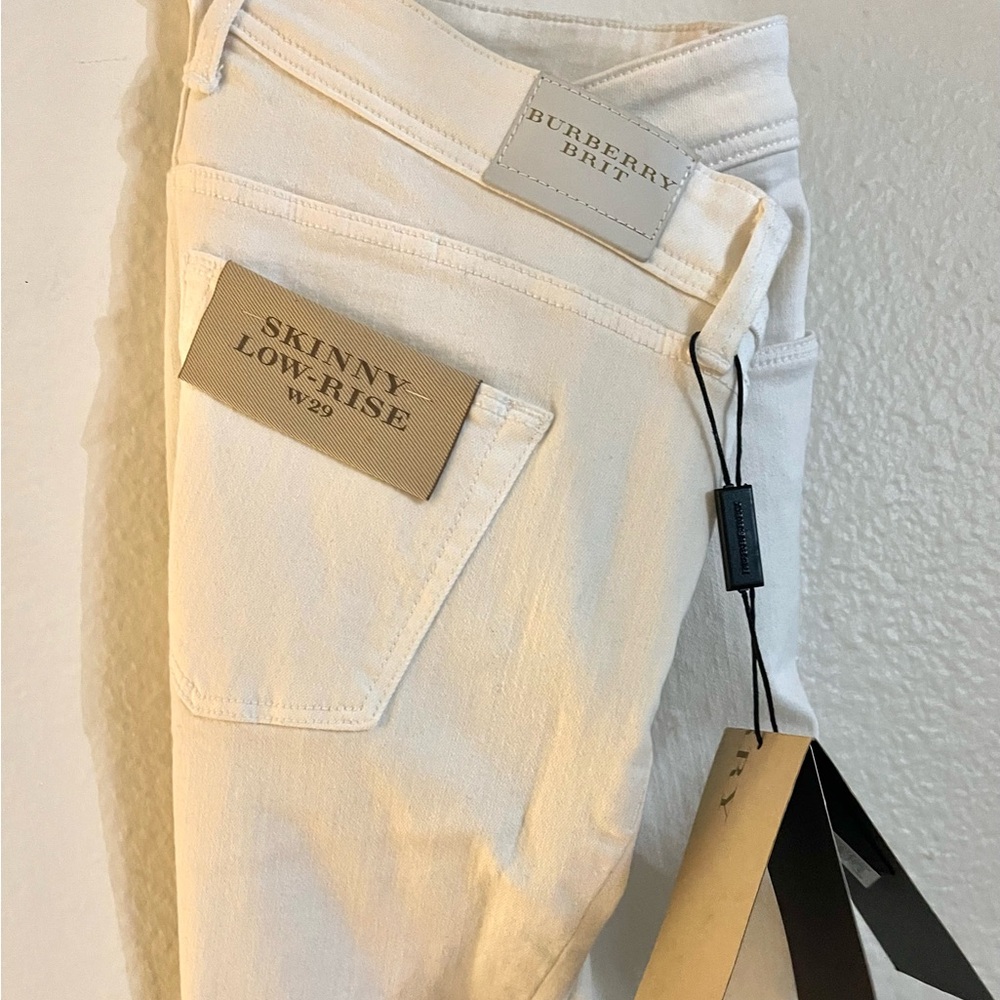 New with tag - Burberry Brit skinny low rise jeans 29 white